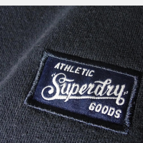 Superdry Vintage bear embossed sweatshirt Navy blue rare Size S - Picture 4 of 4